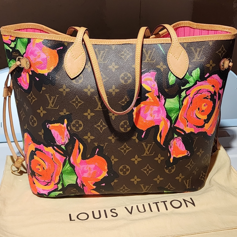 Authentic Louis Vuitton Neverfull Rose MM Limited Edition
